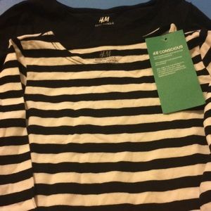 H&M 2 pk tee organic cotton long sleeve